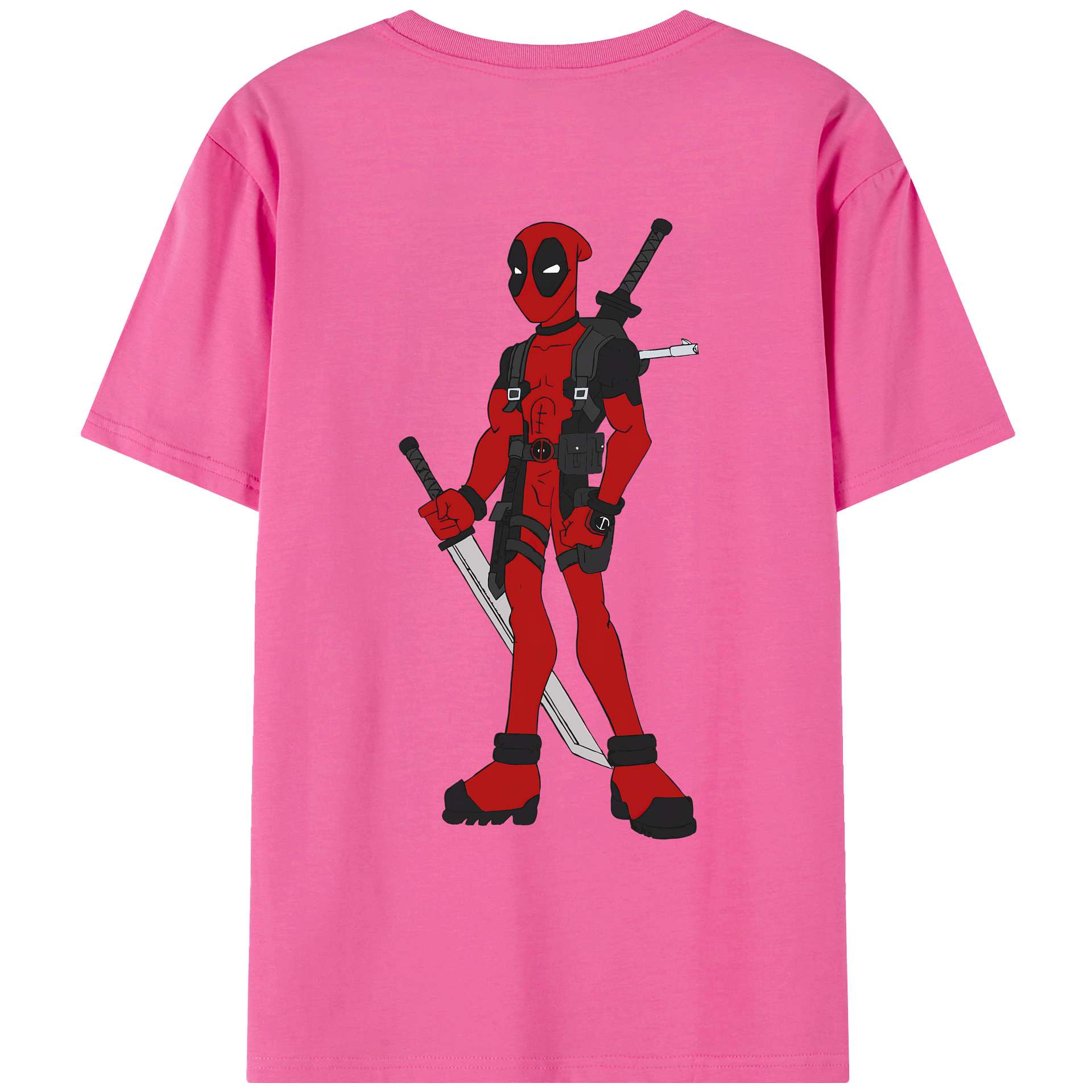 （画像用） Deadpool デッドプール レディース半袖Tシャツ(バックプリント)